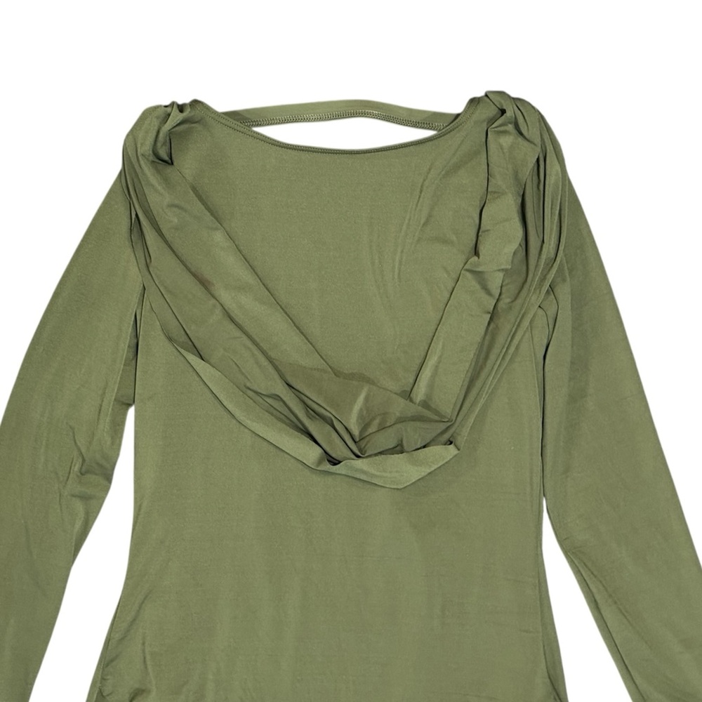 Weissman Showtime | Closure Midi Matte Jersey Dress Dance Costume Green, LA - Picture 5 of 6